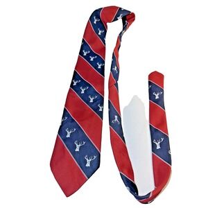 VTG Illinois Elks Crippled Children's Corporation Red & Navy Striped Elk Deer